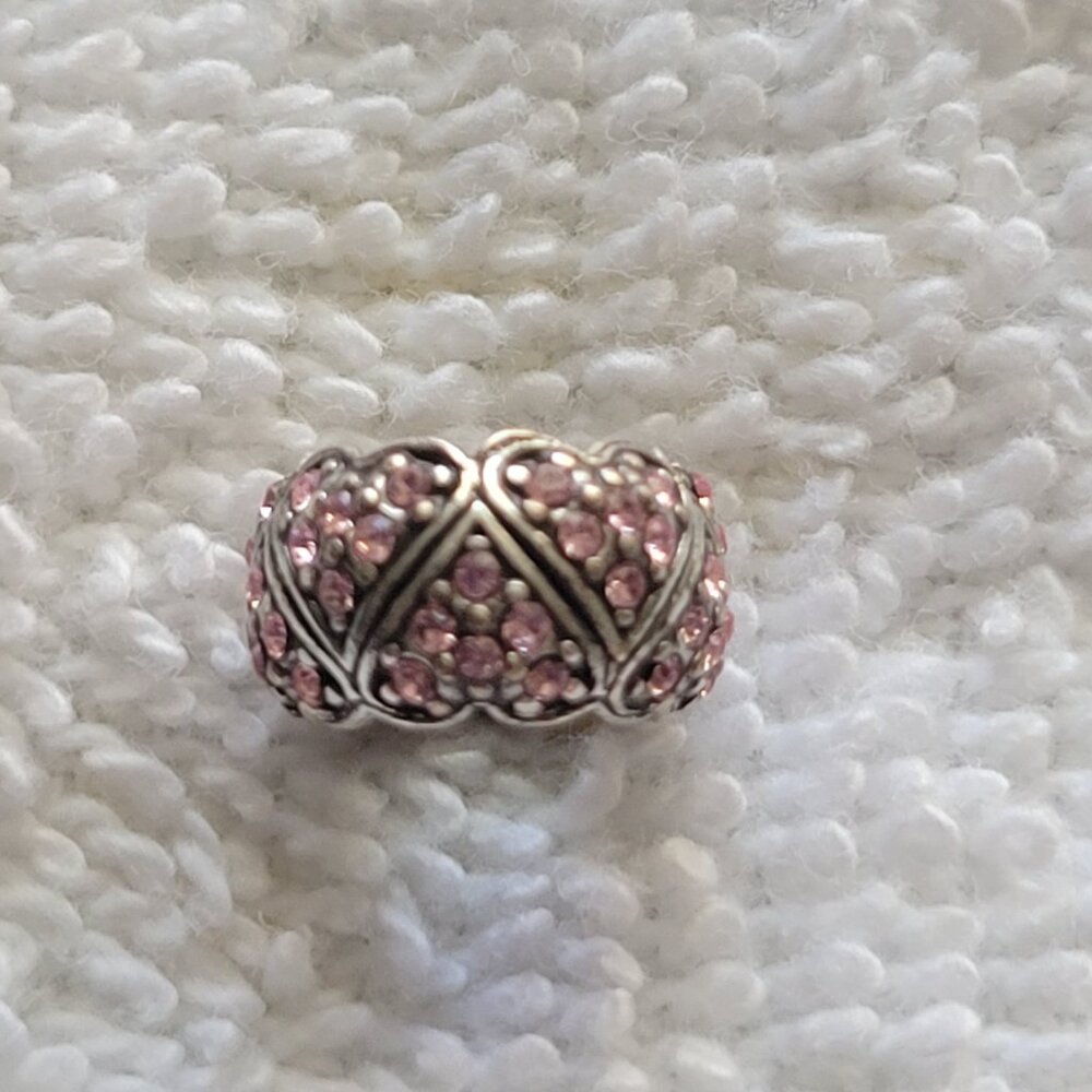 COPY - Brighton "As One" Bead Pink Crystals New Retired No Tags